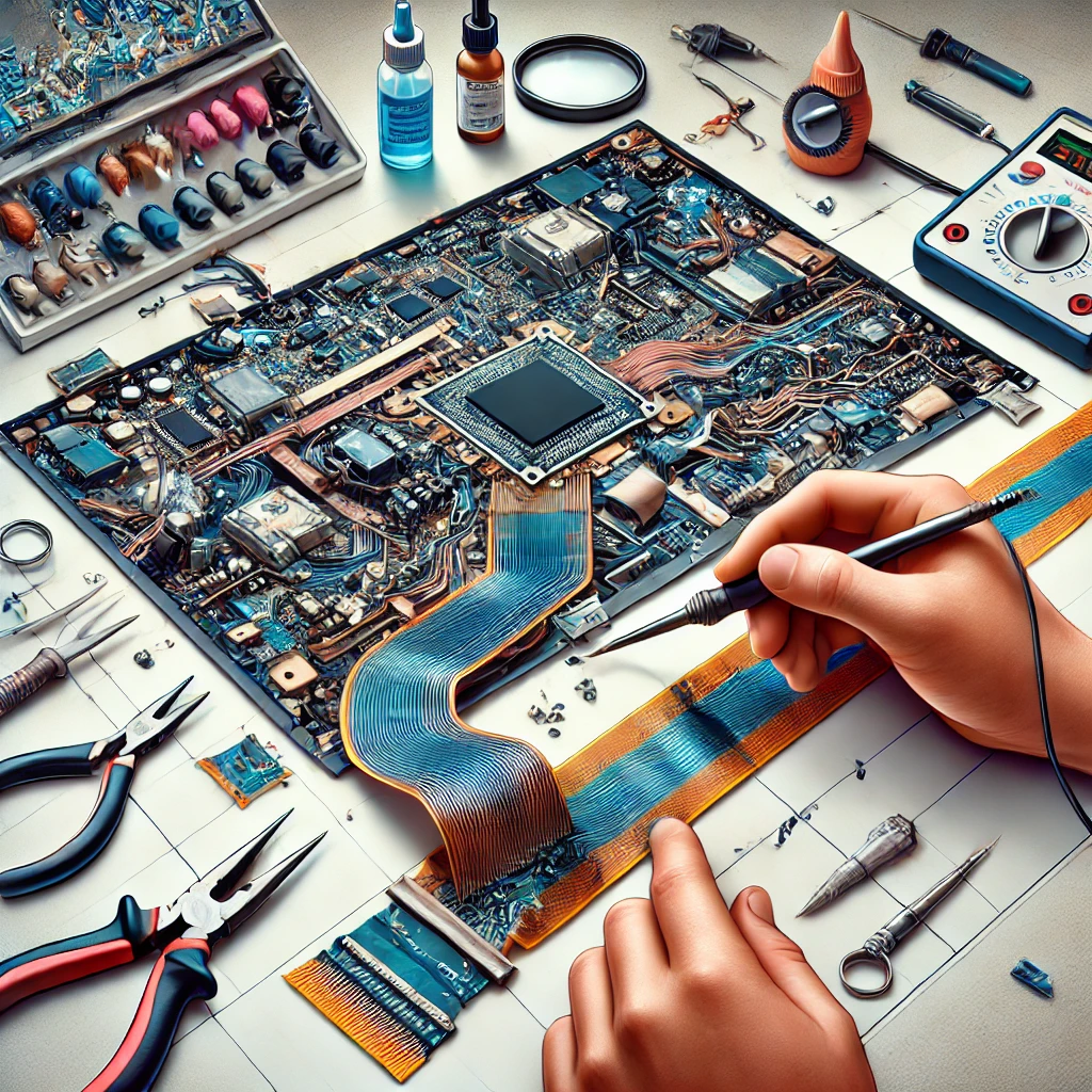 Reparasi Jalur Flex Layar yang Retak